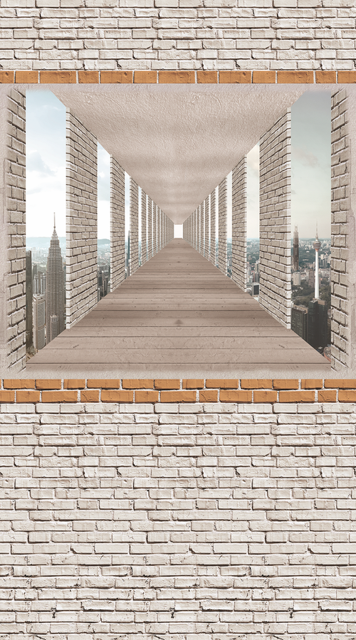 Панель ПВХ фотопечать Небесный мост узор 2700х250мм