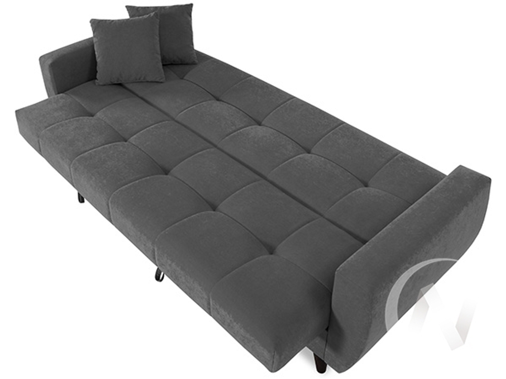 Диван прямой Бетти 2 (БД) LUMA 23 (велюр темно-серый)