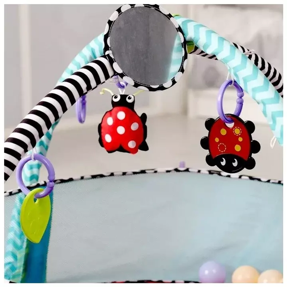 Развивающий коврик "БОЖЬЯ КОРОВКА" 3в1 с шариками