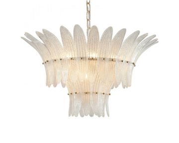 Подвесная люстра 12*E14 8812/C new gold white золото Victoria Newport