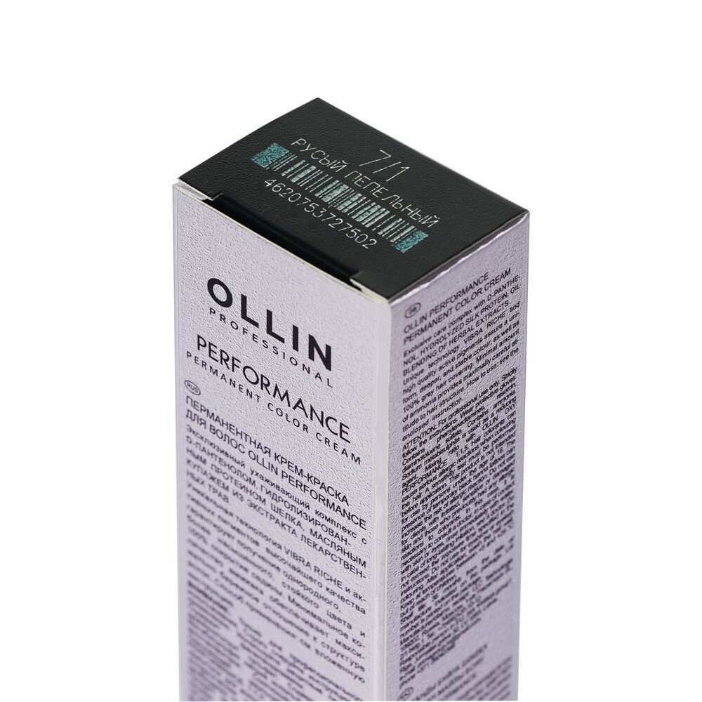 OLLIN PERFORMANCE 7/1 русый пепельный 60мл Перманентная крем-краска для волос