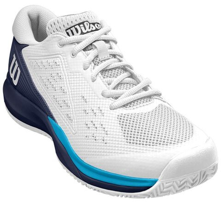 Мужские кроссовки теннисные Wilson Rush Pro Ace M - white/peacoat/vivid blue