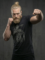 Футболка спортивная хлопковая мужская черная LEGENDA Князь