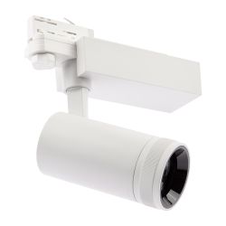 Трековый светильник трехфазный ЭРА STR-30-99-40K-W20 светодиодный 20Вт регулируемый луч 4000K белый | Трехфазные трековые светильники