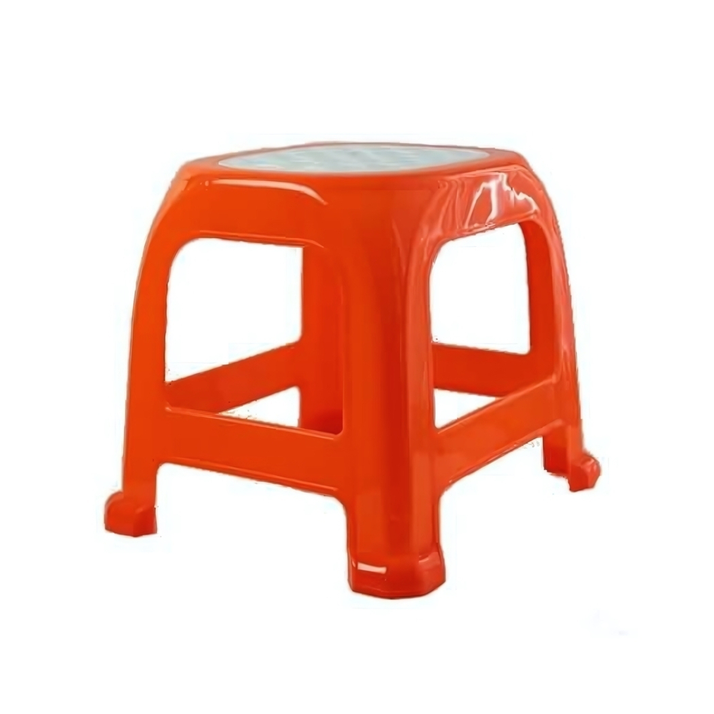 Табурет "Симпатия" маленький оранжевый/ бел. РП-312М