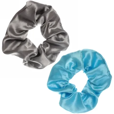 Резинки для волос 2шт на блистере «Bright collection», 2 цвета (серебряный, небесный), d- 12 см