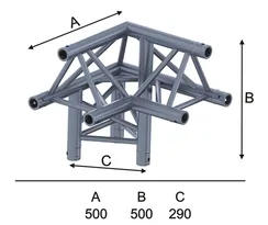 Involight ITX29-C14 - Угловой модуль для 3-х ферм 90*, треугольн., 290х500 (9 шт CC29SET)