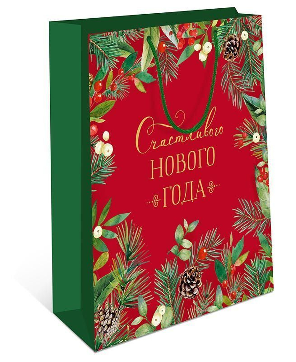 Сумка лам.26*32*12см Новый год ассорти