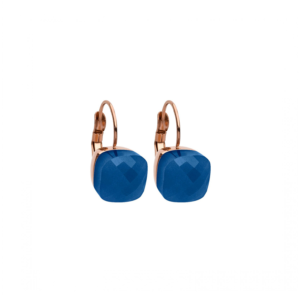 Серьги Qudo Firenze dark blue opal 304128 BL/RG