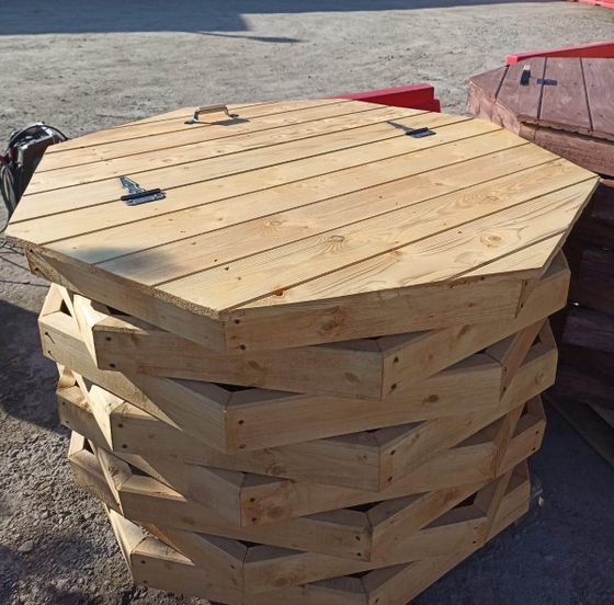 Основание под колодезный домик + крышка деревянная 8 углов