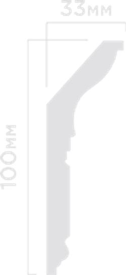 Карниз HiWood, 100x33 мм