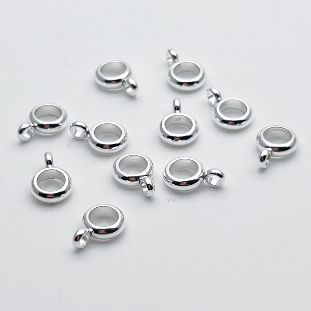 Бейл, сталь, цвет СВЕТЛОЕ серебро, размер 8*2,5 мм, цена за 1 шт