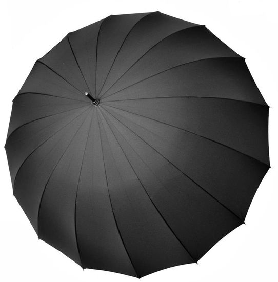 Мужской зонт трость Три Слона Черный - Однотонный Механика 1776