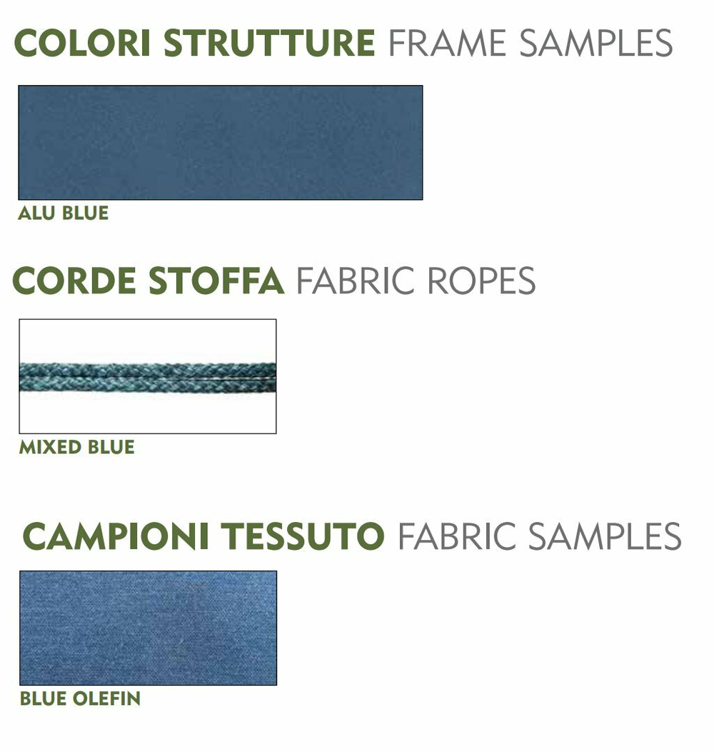 Кресло плетеное с подушками Grattoni Elba, синий