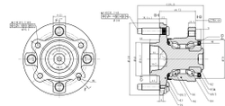 Ступица задняя в сборе L=R CHEVROLET Aveo T300 11/Cobalt (4X100) GANZ GIM03011