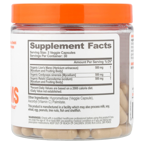 The Genius Brand, Genius Mushrooms, 90 растительных капсул