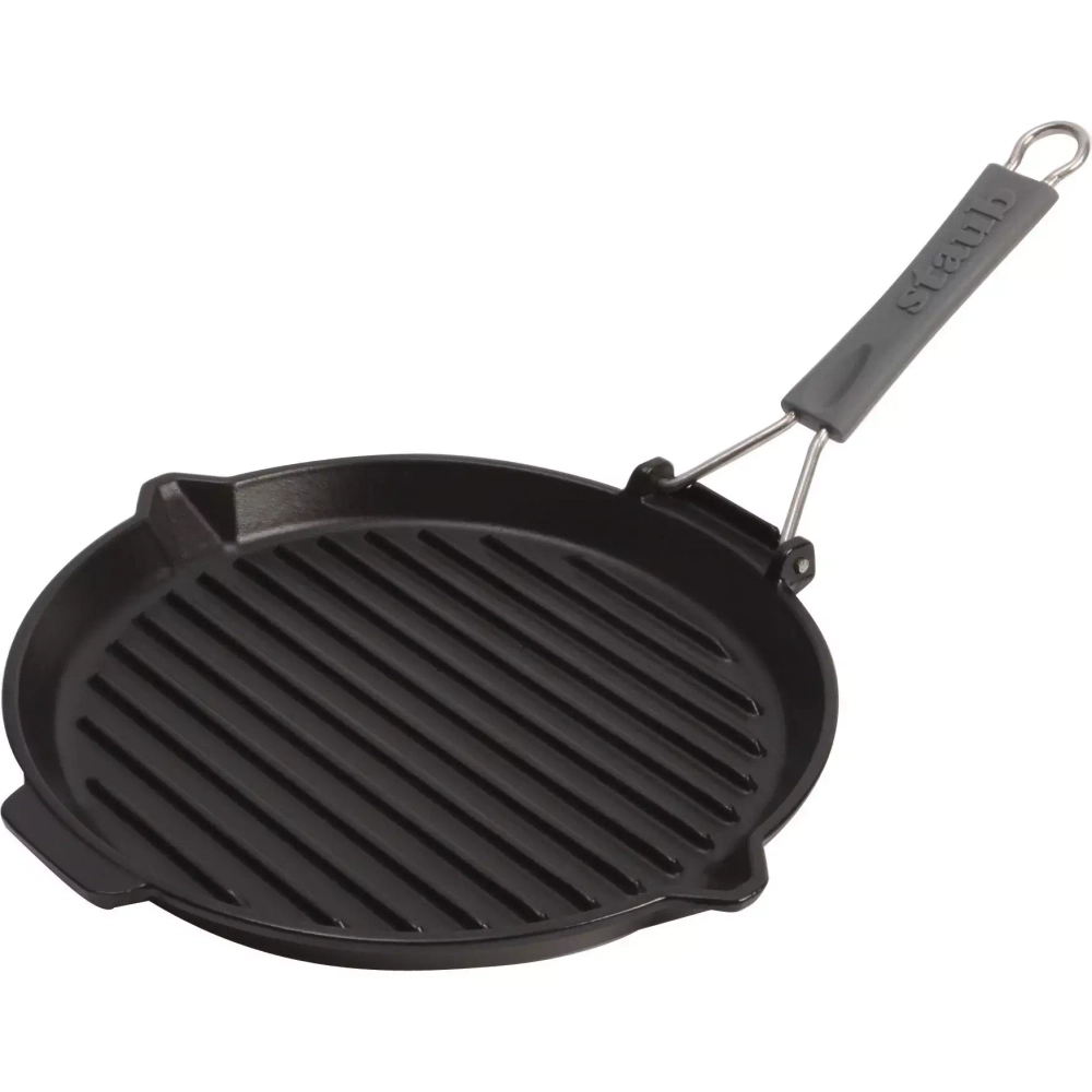 STAUB - Сковорода-гриль складная чугунная, 27 см, черная / артикул   40509-426-0  / GTIN 3272342020238