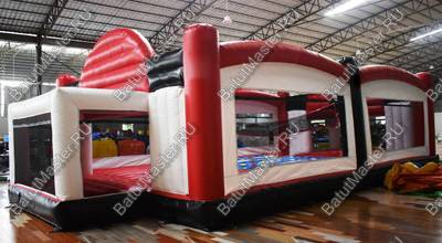 Надувная спортивная площадка "Три в одном", 16*8*2,2 м