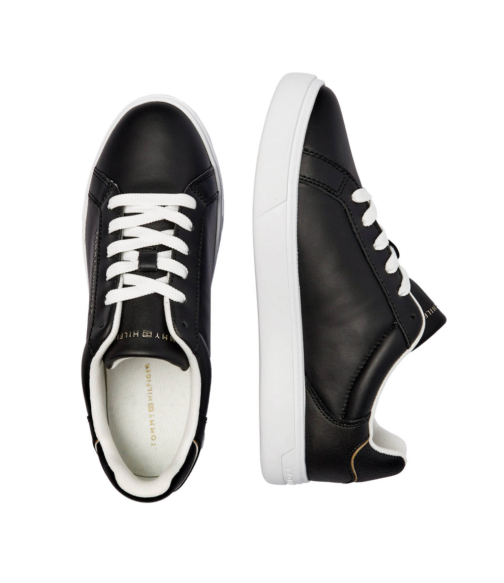 Кожаные кроссовки Tommy Hilfiger - черный(FW0FW08000)
