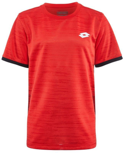 Детская теннисная футболка Lotto Top Ten II B Tee Printed PL - Red