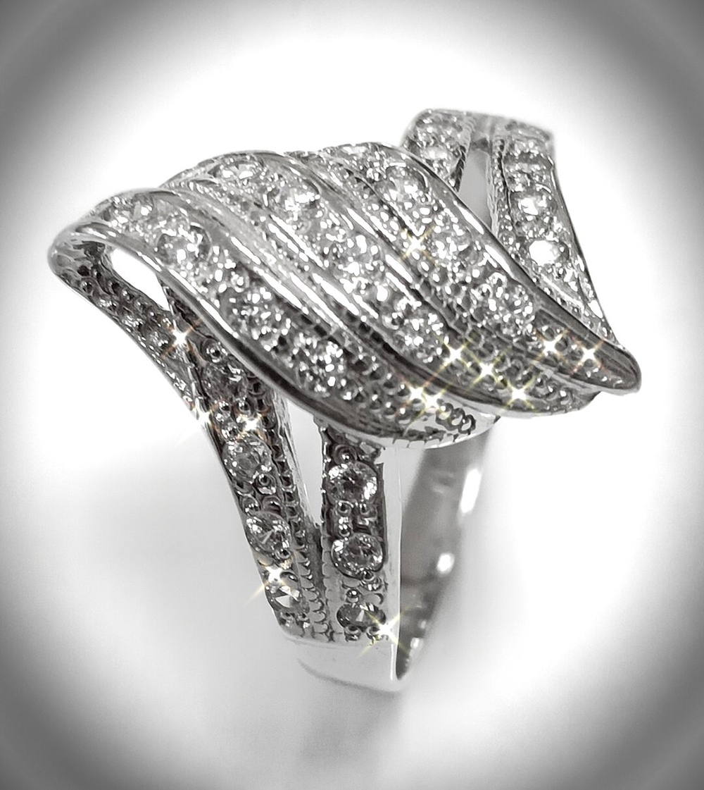 Женское ювелирное кольцо Эстерелла из серебра 925 пробы с фианитом,5