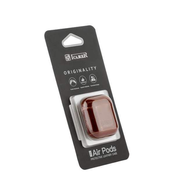 Чехол кожанный I-Carer Vintage Leather Protective Case для AirPods (IAP001br) Коричневый