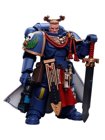 Фигурка JOYTOY Warhammer 40K Ultramarines Primaris Captain with Power Sword and Plasma Pistol 1:18 / Фигурка по мотивам вселенной "Warhammer 40,000"