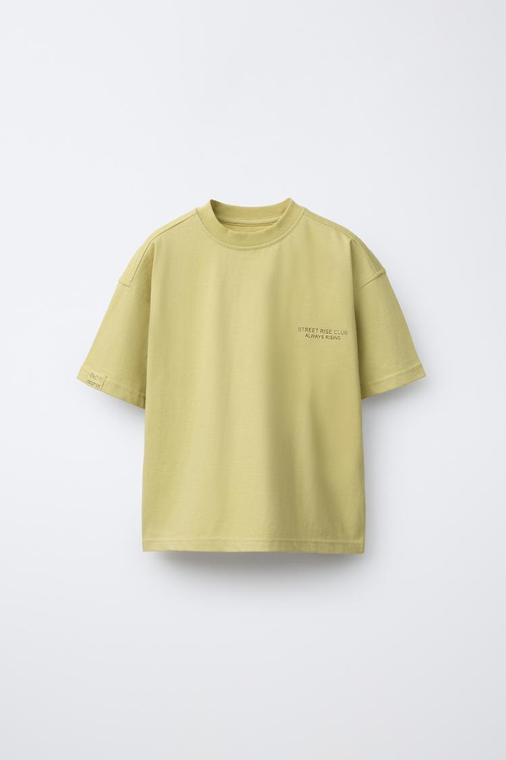 ZARA КОМПЛЕКТ ИЗ ФУТБОЛКИ И ШОРТОВ В ШАХМАТНУЮ КЛЕТКУ, СВЕТЛО-ЗЕЛЕНЫЙ