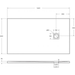 Душевой поддон из искусственного камня BelBagno Uno 140x80 TRAY-MR-UNO-AH-140/80-35-W-CR Белый