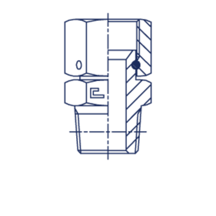 Штуцер FNC JIC 3/4 - BSPT 3/8