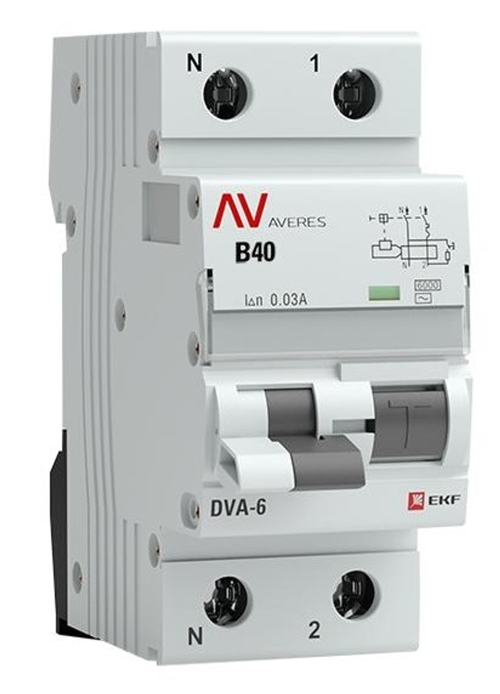 Автомат дифференциальный EKF rcbo6-1pn-40B-30-ac-av