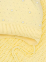 Шапка для девочки осенняя и снуд ушками