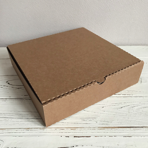 Коробка 28 х 28 х 7 см, бурая