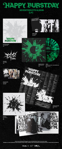 Винил SEVENTEEN - HAPPY BURSTDAY (Black Splatter & Evergreen Color LP)