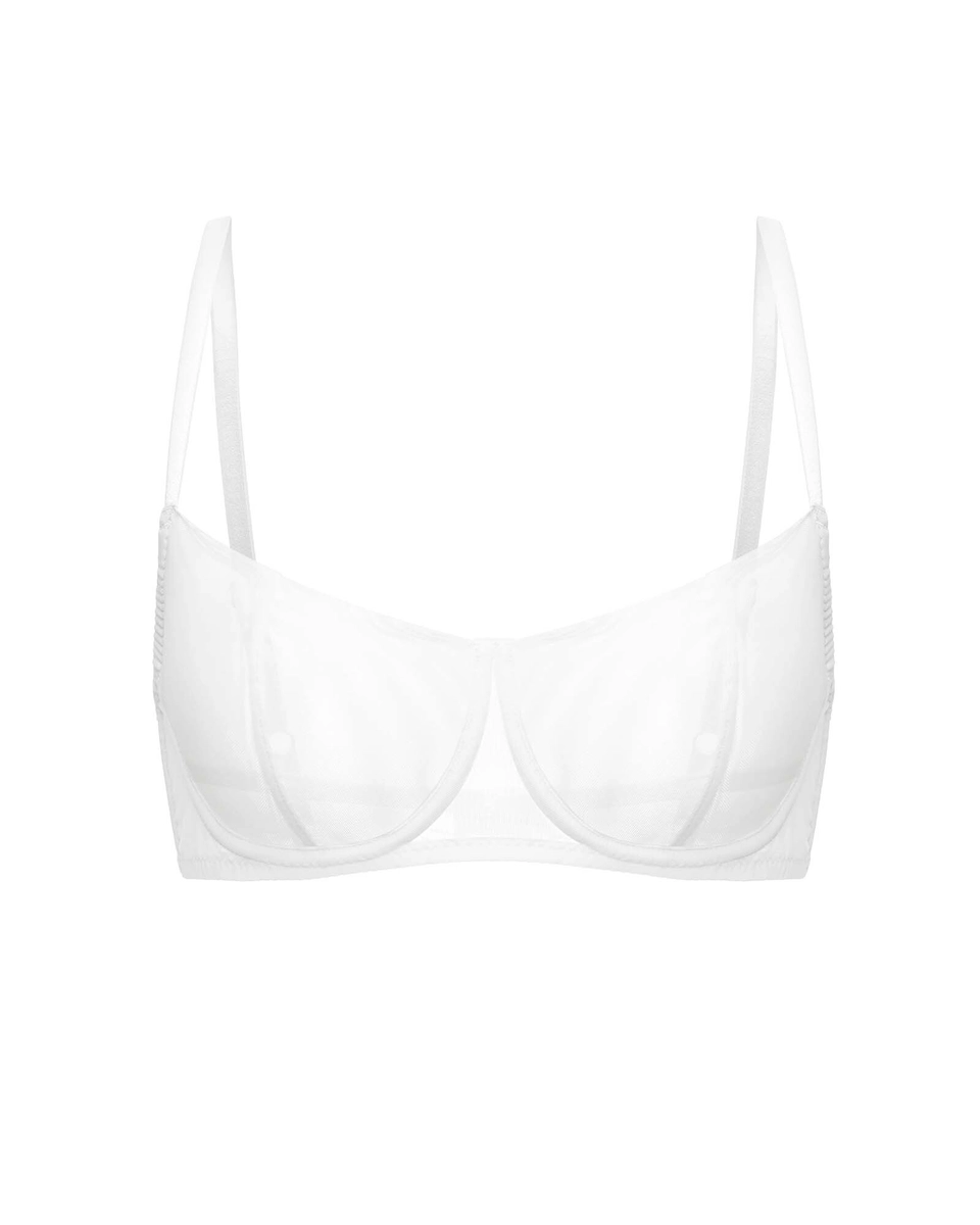 балконет Veil из сетки молочный
