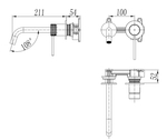 Смеситель для раковины RUBINELLI ELEGANZA RB-L5009CR
