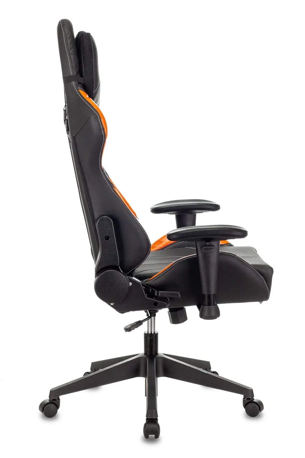 Кресло игровое Zombie VIKING 5 AERO черный/оранжевый эко.кожа с подголов. крестов. пластик