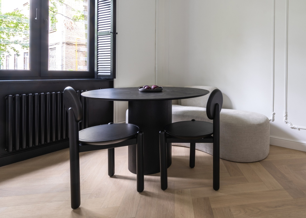 Стол обеденный Type D 120 см основание D 43 см (черный)