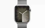 Apple Watch Series 9, 41 мм, из стали серебристого цвета, миланский сетчатый браслет