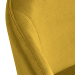 Стул-полукресло Emil горчичный с золотыми ножками