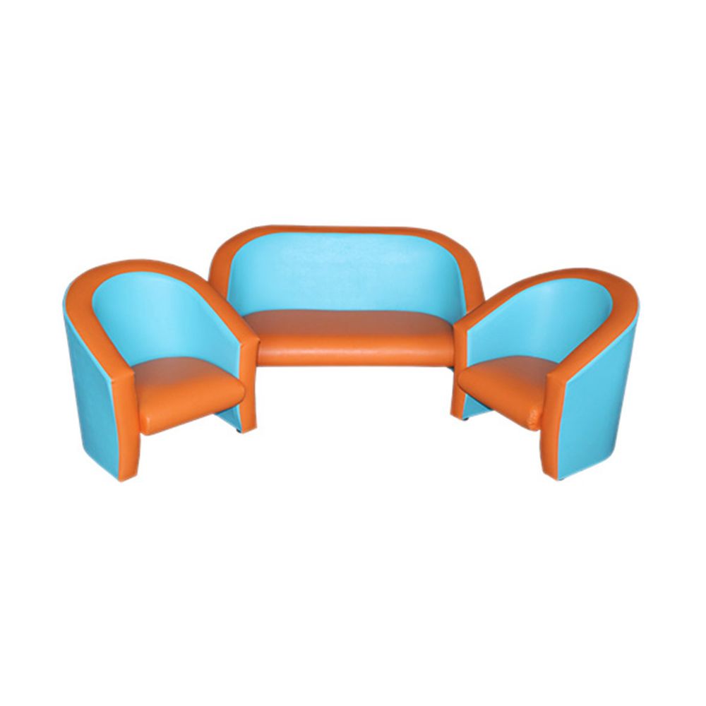 Комплект мягкой игровой мебели «Совенок» голубо-оранжевый