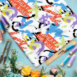 Ткань премиум бифлекс цветные граффити