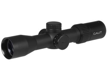 Прицел Gaut Amber 2-8x36, сетка 27 (Mil-Dot), подсветка красная, 30мм, поправки 1/2 МОА, ударная стойкость-ускорение 600g, 531г