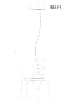 Подвесной светильник 16W 3000K 1243/17 SP-15 янтарный Volturn Divinare