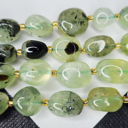 Пренит природный, крупная галтовка, 12-15 мм, камни овалы, штучно.