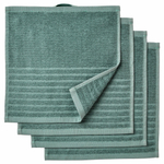 Набор полотенец IKEA VAGSJON (ВОГШЁН), Темно-бирюзовый, 30х30 см, 4 шт