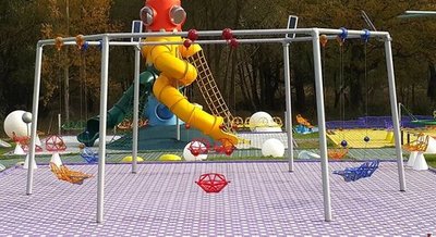 Качели одиночные и двойные, для 6-опорной конструкции