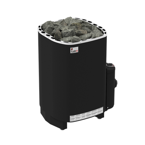 SAWO Электрическая печь Savonia напольная, с пультом, 9,0 кВт, нерж. сталь, фибропокрытие, черная, артикул SAV-90NB-P-F