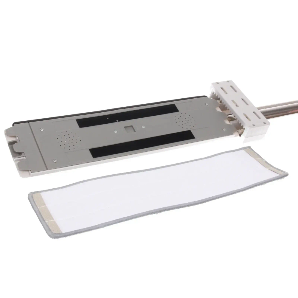 Швабра с насадкой из микрофибры отжимная , в комплекте две насадки 42х11х130