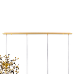 L4PL721132 Подвес четверной линейный EXTRA 4x3x5W(led) G9  (721132 - 4 + 572142 -1) ЗОЛОТО